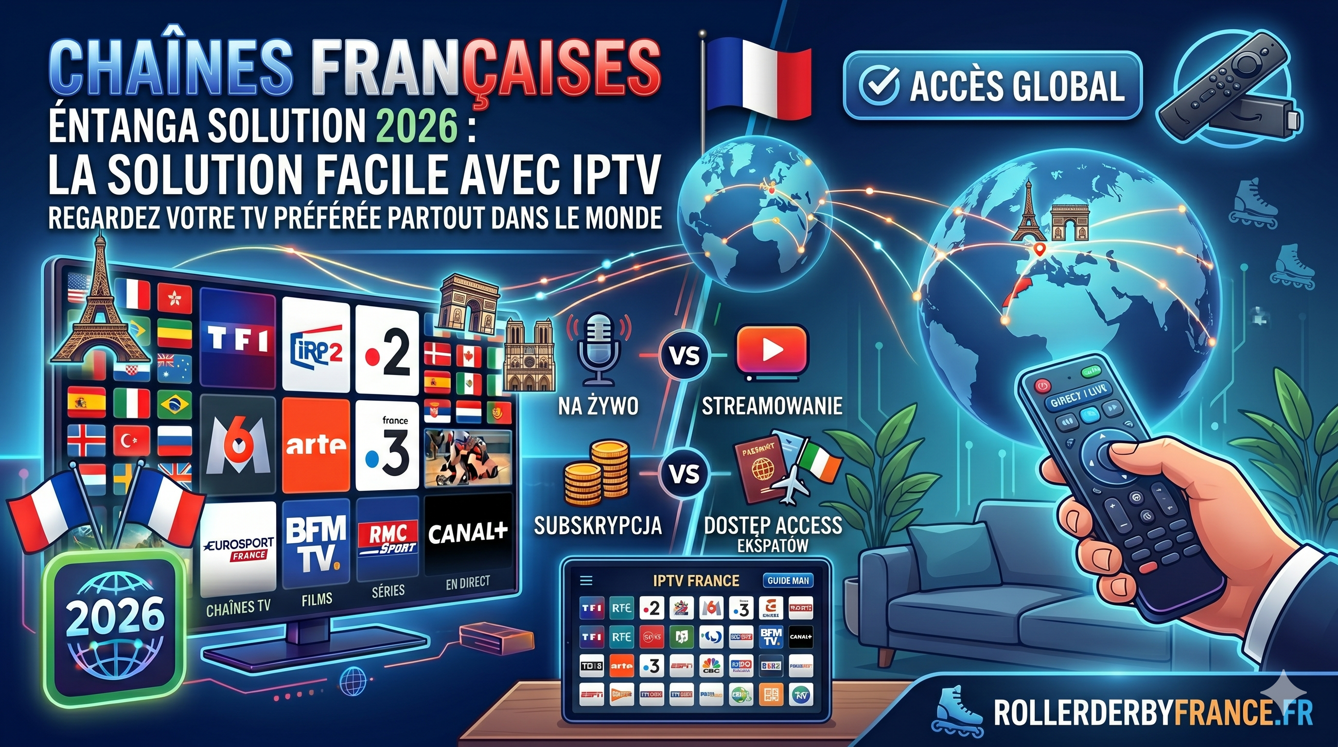 Chaînes françaises étranger 2026 IPTV expat monde